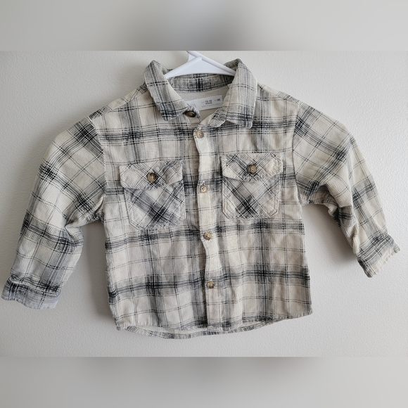 Zara button-down flannel shirt - Picture 1 of 7